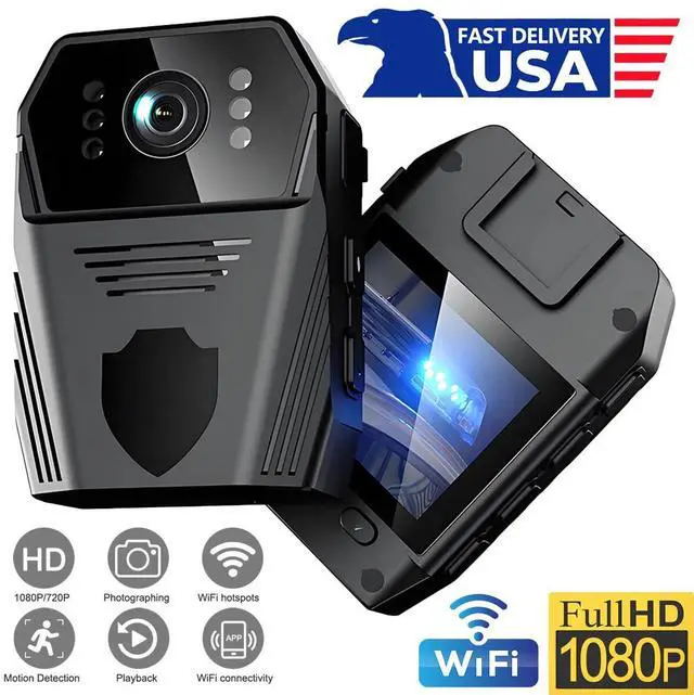 Main image of HD1080P 4K Mini Camera Camcorder Body Police Cam w/ Audio Video DVR IR Night Cam