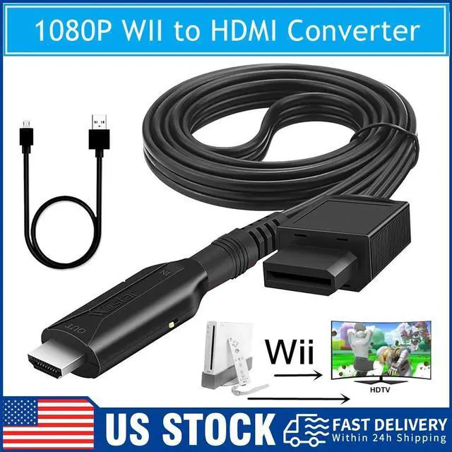 Main image of Wii to HDMI Adapter Converter Cable Full HD 1080P For TV/PC Plug and Play