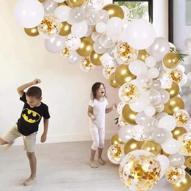 Alt view image 5 of 7 - DIY Balloon Arch & Garland kit,114Pcs Party Balloons Decoration Set, Gold Confet
