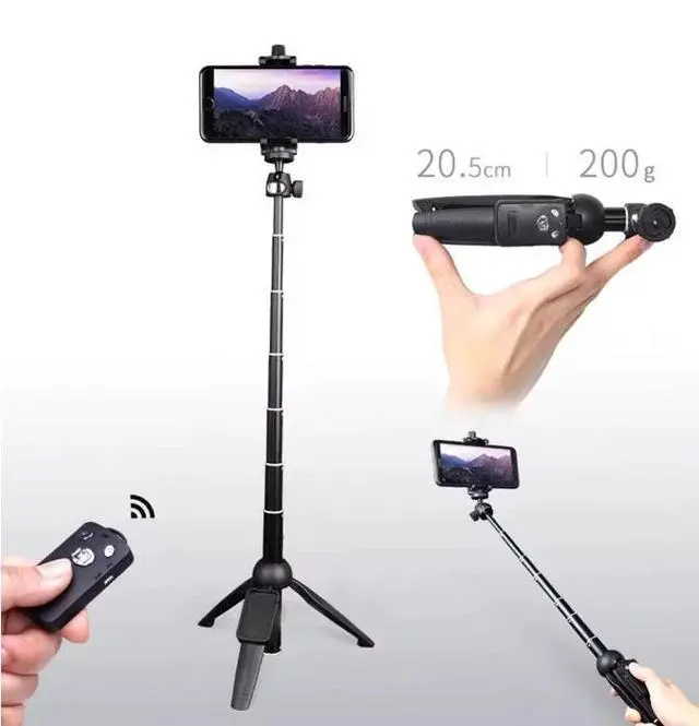 Alt view image 3 of 7 - Wireless Bluetooth Portable Remote Phone Selfie Stick Tripod