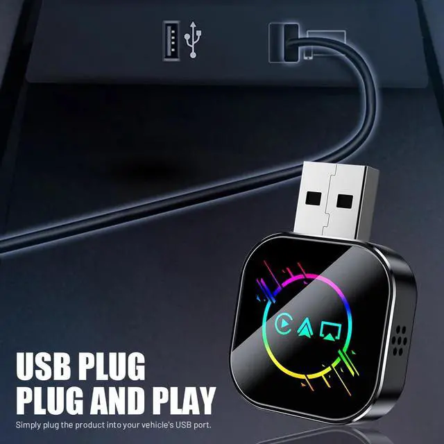 Alt view image 6 of 7 - Mini Wireless CarPlay Android Auto USB Dongle Mirror Link Adapter Plug & Play US