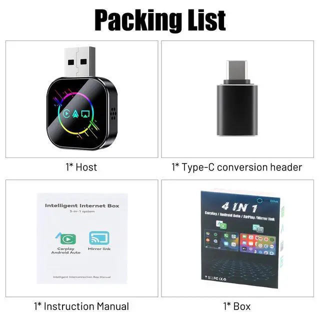 Alt view image 7 of 7 - Mini Wireless CarPlay Android Auto USB Dongle Mirror Link Adapter Plug & Play US