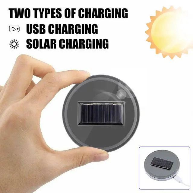 Alt view image 6 of 7 - 2Pcs USB Changing Car LED Cup Holder Pad Coaster Light 7 Colors Decor Lights Set