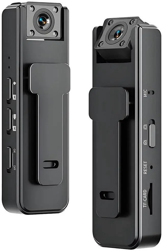 Alt view image 2 of 7 - 1080P HD Camcorder Mini Police Body Camera 180° Video DVR IR Night Cam 30 Hours