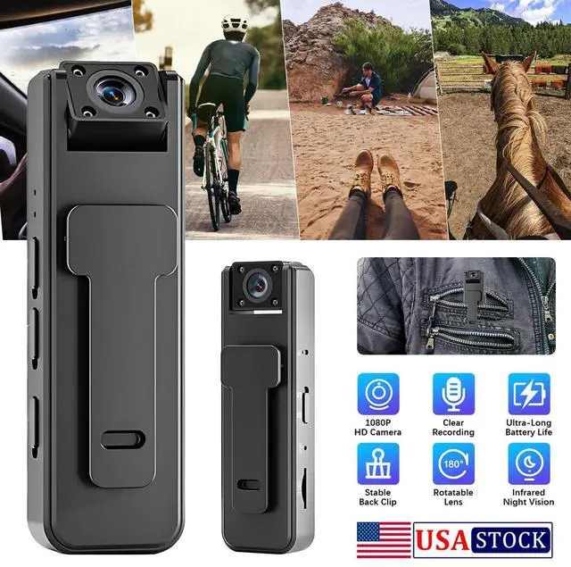 Main image of 1080P HD Camcorder Mini Police Body Camera 180° Video DVR IR Night Cam 30 Hours