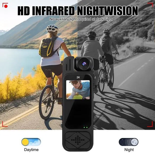 Alt view image 6 of 7 - HD Mini Camera Camcorder Body Police Cam with Audio Video DVR IR Night Cam NEW
