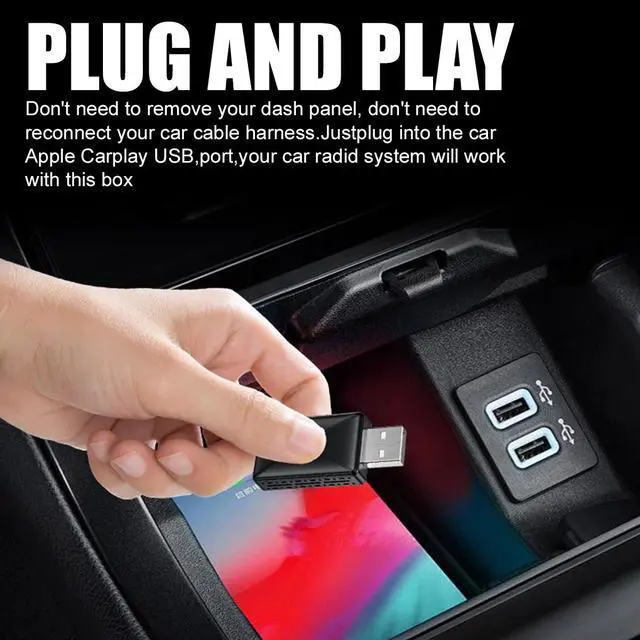 Alt view image 5 of 7 - USB Wireless CarPlay Adapter For iPhone Wireless Dongle Plug & Play