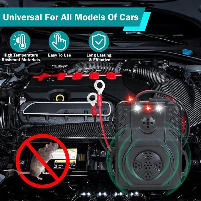 Alt view image 4 of 7 - Ultrasonic Mouse Repeller Vehicle Rat Rodent Pest Animal Deterrent Repellent Car