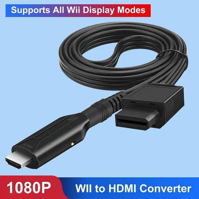 Alt view image 4 of 7 - Wii to HDMI Adapter Converter Cable Full HD 1080P Plug &Play for Television PC