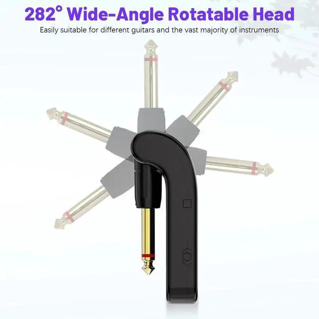 Alt view image 5 of 7 - 2.4GHz Wireless Guitar System Transmitter Receiver Rechargeable LED Display 40m