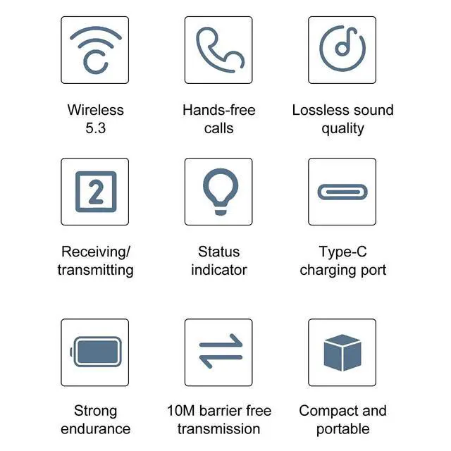 Alt view image 3 of 7 - 2 in 1 Bluetooth v5.3 Transmitter Receiver Wireless Audio 3.5mm Jack Aux Adapter