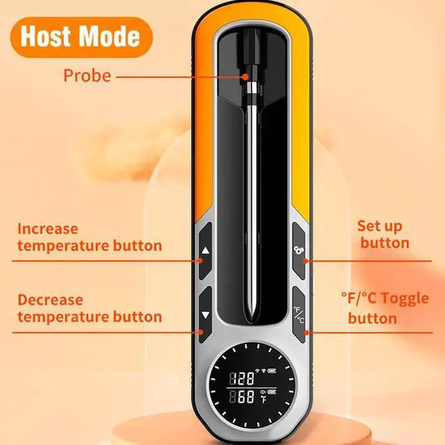 Alt view image 6 of 7 - Wifi Smart Wireless Meat Thermometer Digital Thermomter for Cooking BBQ -USA