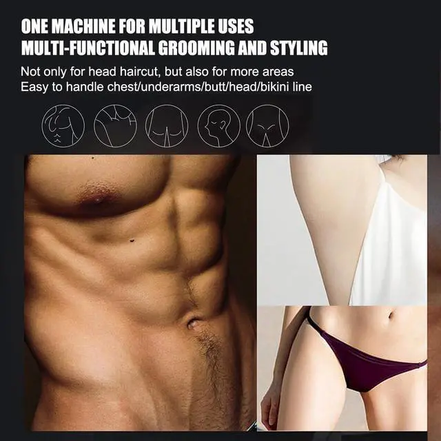 Alt view image 6 of 7 - Manscaping Pubic Hair Trimmer Waterproof Groin Electric Mens Ball Body Shaver