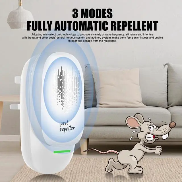 Alt view image 4 of 7 - Ultrasonic Pest Reject Home Control Electronic Repellent Rat Mice Repeller -NEW