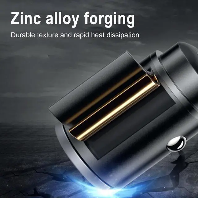 Alt view image 6 of 7 - 30W Mini Stealth Car Adapter-Mini Pull Ring Car Charger USB Fast Charge PD3.0 US