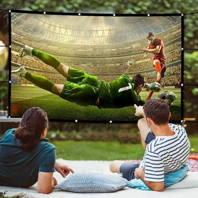 Alt view image 7 of 7 - 120 inch Portable Foldable Projector Screen 16:9 HD Outdoor Home Cinema Theater