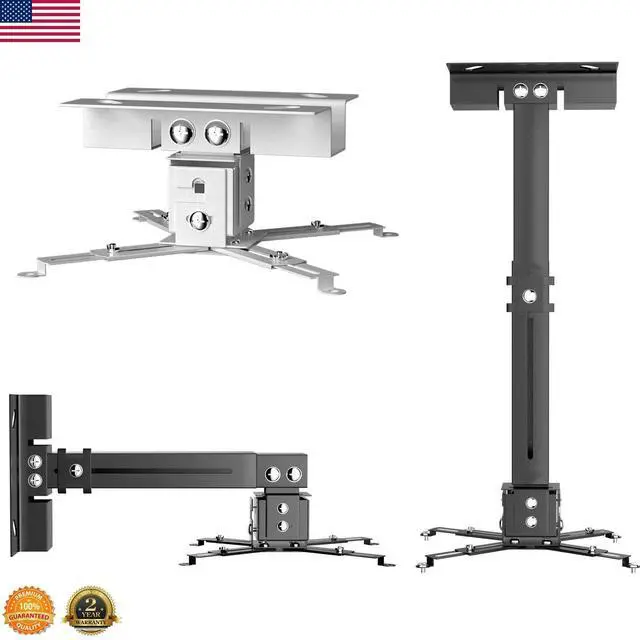 Main image of 3in1 Universal 360° Swivel Tilt Projector Mount Ceiling Wall Holder Bracket 44lb