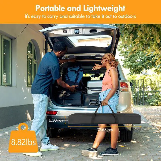 Alt view image 4 of 7 - Outdoor Projector Screen with Stand 120 inch Foldable Projector Screen