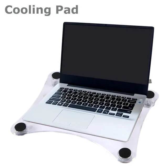 Alt view image 7 of 7 - 3 Fans USB Cooler Cooling Pad Stand LED Light Radiator for Laptop PC Notebook