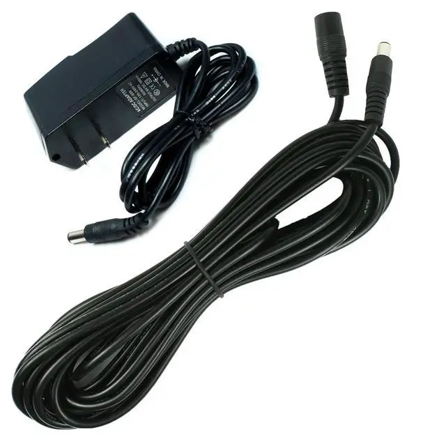 Alt view image 2 of 6 - 6V 1A 1000ma AC to DC Power Supply Adapter w/ 16ft DC Power Extension Cable Cord