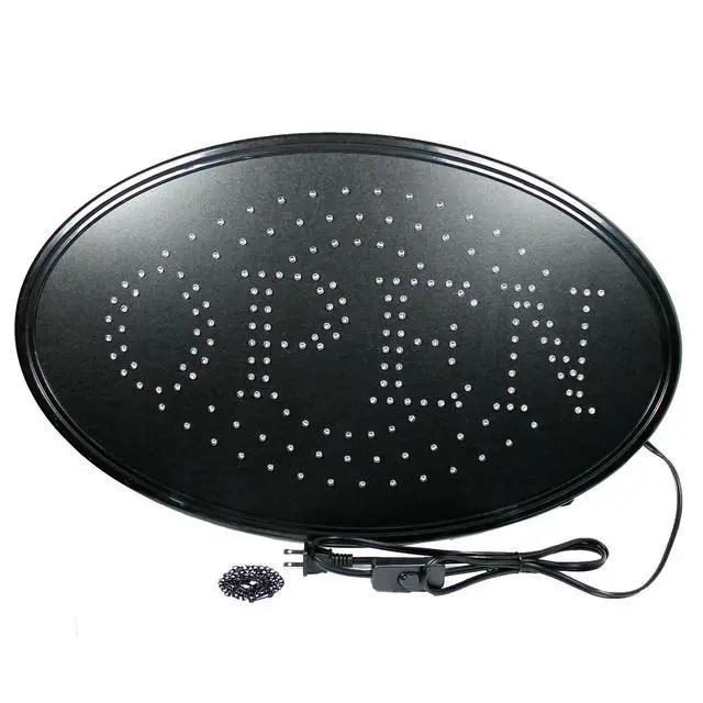 Alt view image 3 of 7 - Large 23" x 14" Bright LED Neon OPEN Business SIGN with Motion Animation - Oval