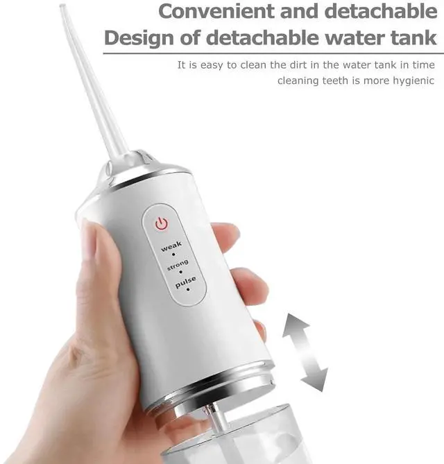 Alt view image 5 of 7 - Cordless Water Flosser Dental Oral Irrigator Travel Teeth Cleaner Floss Pick