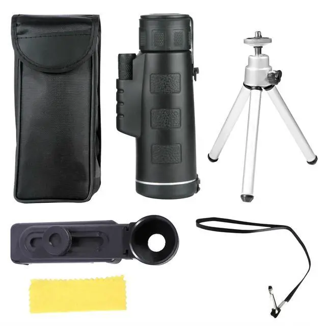Alt view image 2 of 7 - 40X60 HD BAK4 Monocular Telescope+Phone Clip Tripod Night Vision Outdoor Hiking