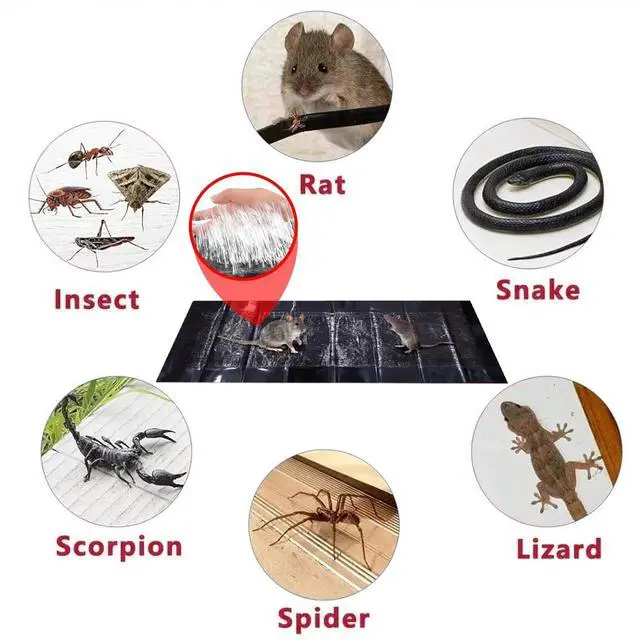 Alt view image 6 of 7 - 4 Pack Mouse Glue Traps 48" x 11" Anti Slip Rat Snake Rodent Sticky Pads Pet