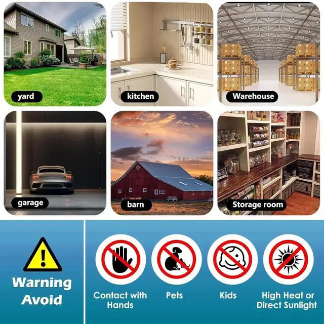 Alt view image 2 of 7 - 4 Pack Mouse Glue Traps 48" x 11" Anti Slip Rat Snake Rodent Sticky Pads Pet