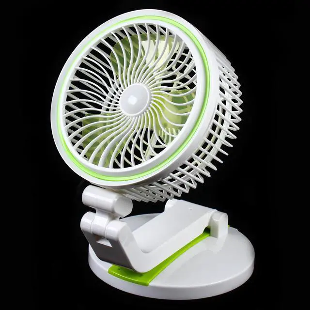 Alt view image 2 of 7 - 18" Portable Solar Power Fan with LED Light - Rechargeable & Adjustable