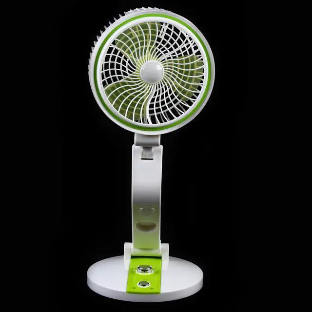 Alt view image 6 of 7 - 18" Portable Solar Power Fan with LED Light - Rechargeable & Adjustable