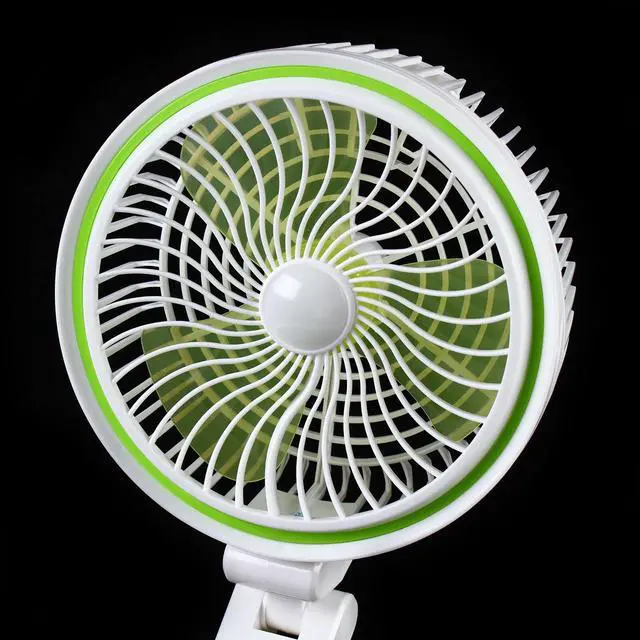 Alt view image 3 of 7 - 18" Portable Solar Power Fan with LED Light - Rechargeable & Adjustable