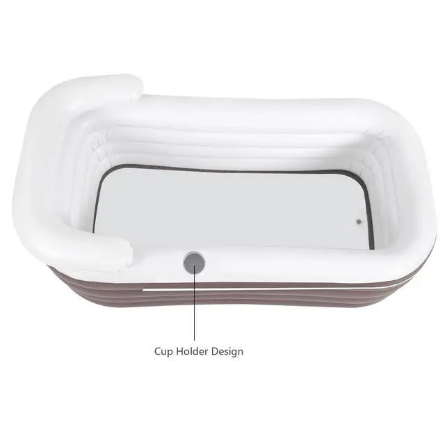 Alt view image 5 of 7 - Foldable Portable Standing Bathtub Inflatable Bathtub Unisex SPA Bathtub