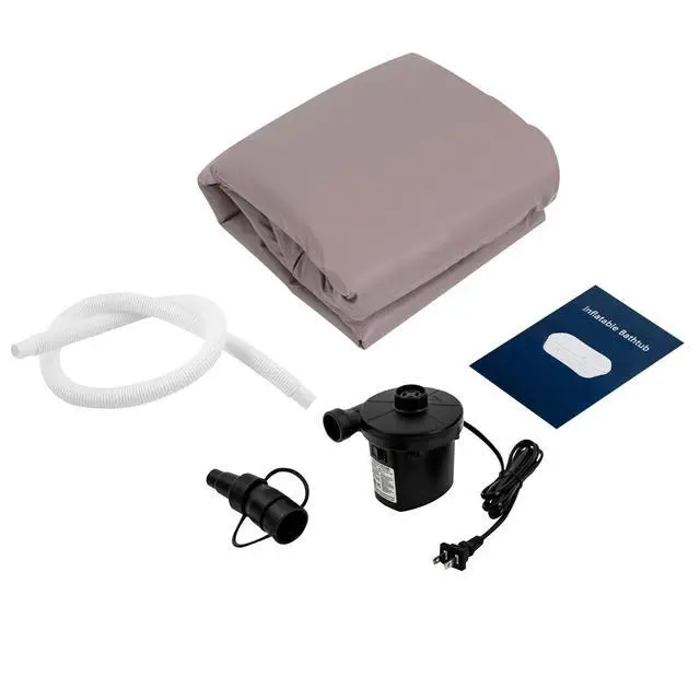 Alt view image 7 of 7 - Foldable Portable Standing Bathtub Inflatable Bathtub Unisex SPA Bathtub