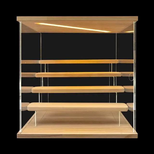 Alt view image 6 of 7 - 5-Tier Clear Acrylic Display Case Display Box 12.6*12.6*12.68in w/ LED Light