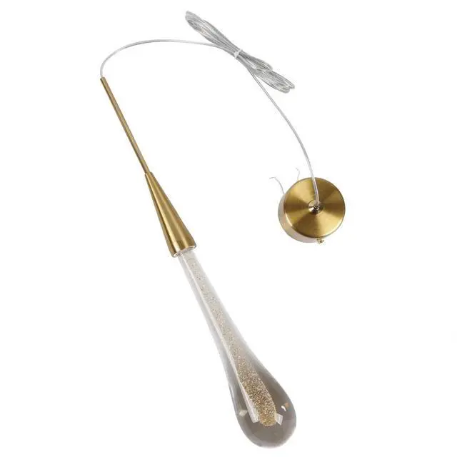 Alt view image 2 of 7 - Modern Chandelier Crystal Glass LED Ceiling Light Fixture Rain Drop Pendant Lamp