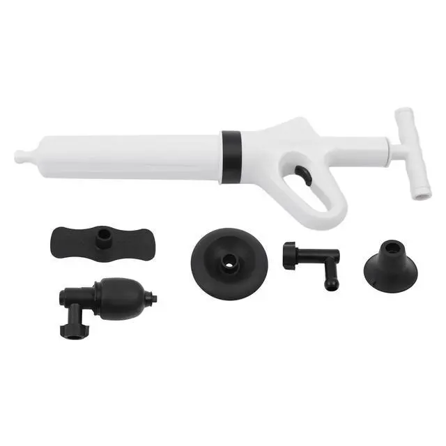 Alt view image 3 of 7 - High Pressure Toilet Plunger Air Drain Blaster Sink Dredge Pipe Clog Plumbing