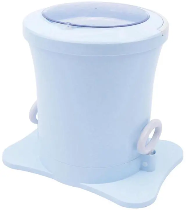 Alt view image 7 of 7 - Mini Dryer Portable Compact Clothes Spin Dryer Manual Home Laundry Dryer Blue