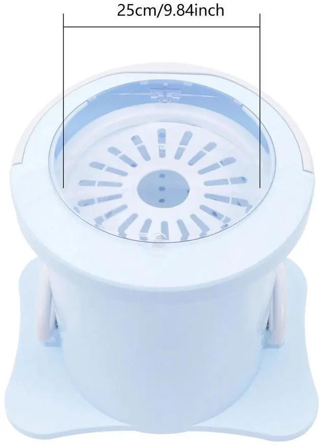 Alt view image 5 of 7 - Mini Dryer Portable Compact Clothes Spin Dryer Manual Home Laundry Dryer Blue