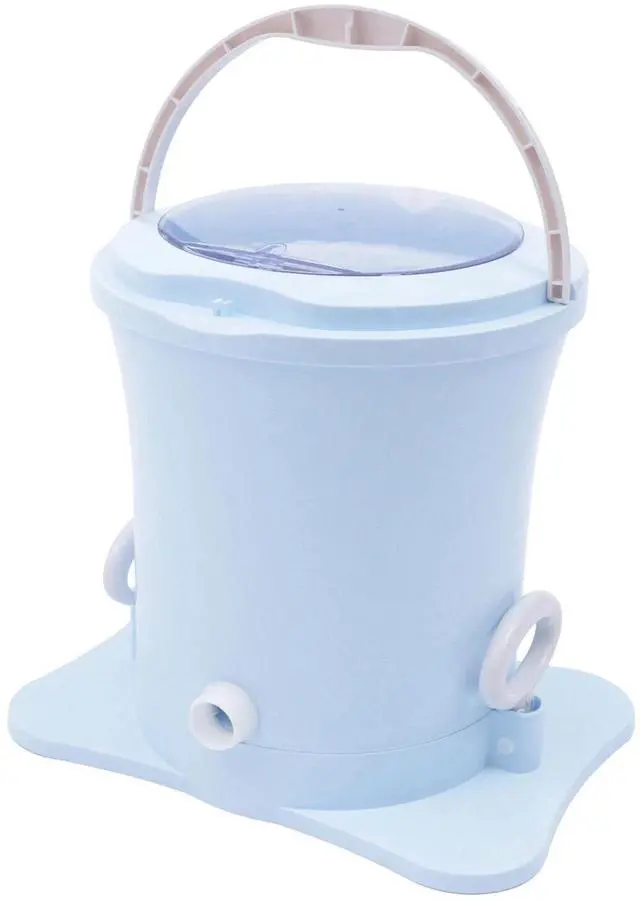 Alt view image 2 of 7 - Mini Dryer Portable Compact Clothes Spin Dryer Manual Home Laundry Dryer Blue