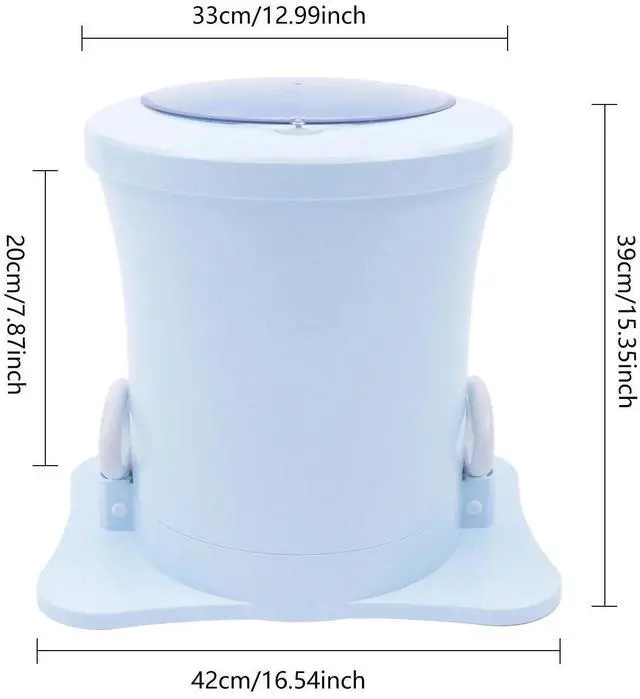 Alt view image 3 of 7 - Mini Dryer Portable Compact Clothes Spin Dryer Manual Home Laundry Dryer Blue