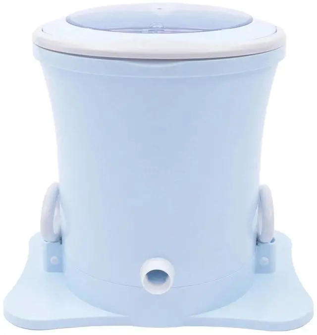 Alt view image 6 of 7 - Mini Dryer Portable Compact Clothes Spin Dryer Manual Home Laundry Dryer Blue