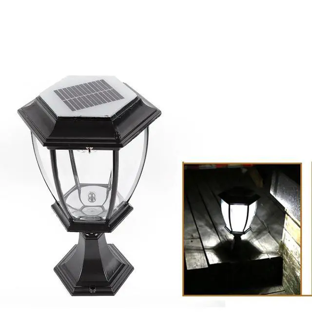 Alt view image 4 of 7 - Waterproof Outdoor Yard Light LED Solar Power Lantern Landscape Pillar Post Lamp