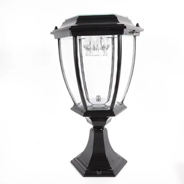 Alt view image 7 of 7 - Waterproof Outdoor Yard Light LED Solar Power Lantern Landscape Pillar Post Lamp