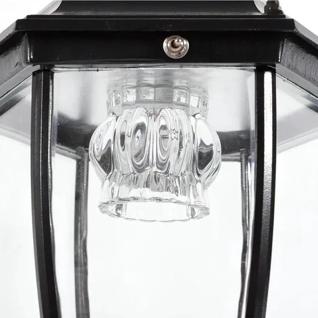 Alt view image 3 of 7 - Waterproof Outdoor Yard Light LED Solar Power Lantern Landscape Pillar Post Lamp