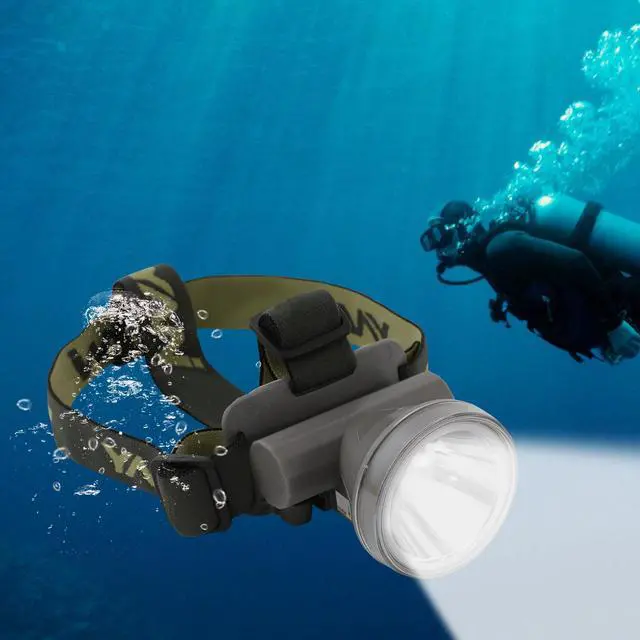 Alt view image 4 of 7 - Underwater Headlight Rechargeable LED Diving Headlamp Head-mounted Diving Light