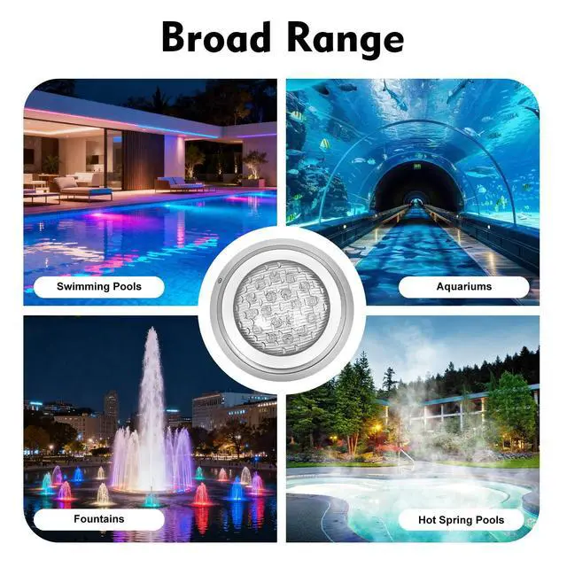 Alt view image 3 of 7 - 54W RGB LED Swimming Pool Light Underwater SPA Waterproof Lamp W/ Remote Control