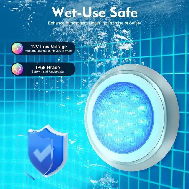 Main image of 54W RGB LED Swimming Pool Light Underwater SPA Waterproof Lamp W/ Remote Control