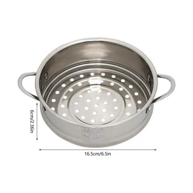 Alt view image 6 of 7 - Stainless Steel Steamer 1 Tier Meat Vegetable Cooking Steam Pot Kitchen Steamer