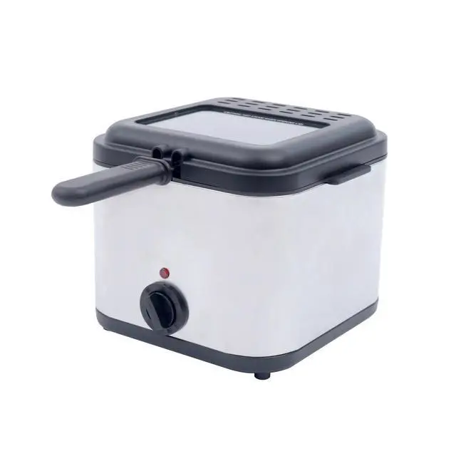Alt view image 7 of 7 - Electric Deep Fryer With Basket Small Fryer Stainless Steel Fish Fryer 1KW 2.5L